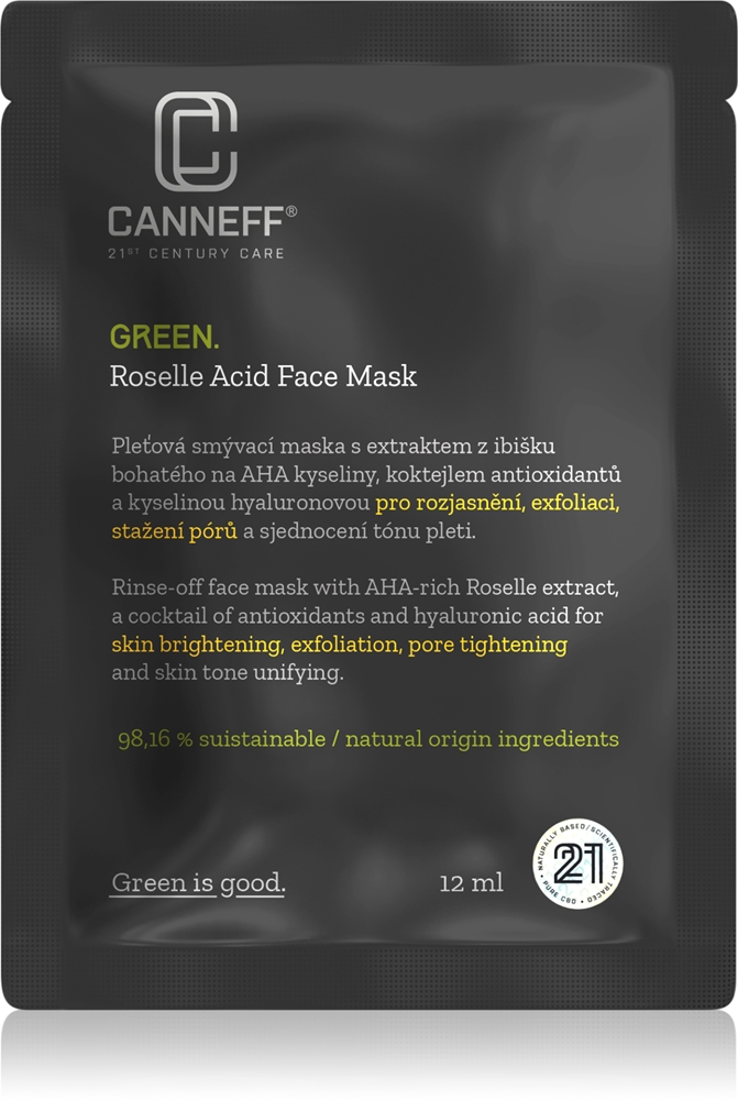 

Маска для лица Green Roselle Acid Exfoliating Mask с AHA-кислотами Canneff, 12 мл