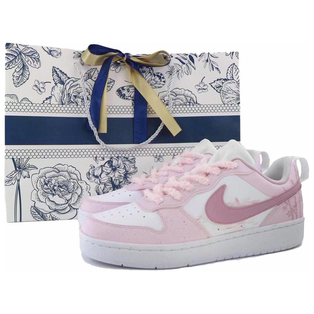 

Кроссовки Nike Court Borough Skateboarding Shoes Women's Low-top Pink/white, цвет Tobacco Powder