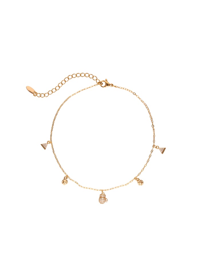

Faina Женский браслет на щиколотку с подвесками из розового золота