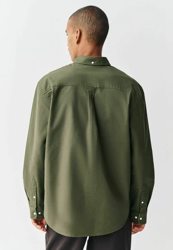 Рубашка-Оксфорд с длинными рукавами стандартного кроя Next, Dark Green — фото 3