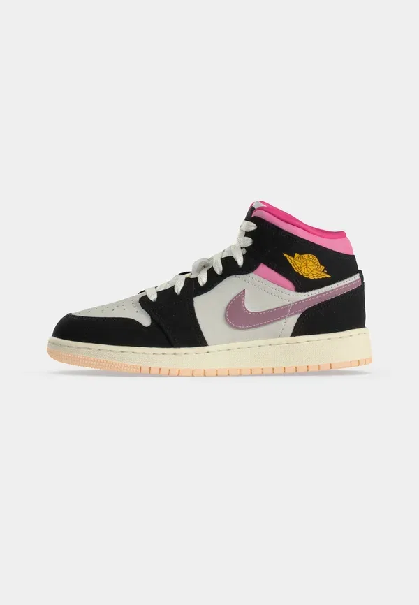 Кроссовки Air 1 Mid SE Jordan, black/university gold-coloured/sail/pinksicle/iced carmine/crimson tint, черный/университетский золотой/парус/розовый/ледяной кармин/кримсоновый оттенок — фото 2