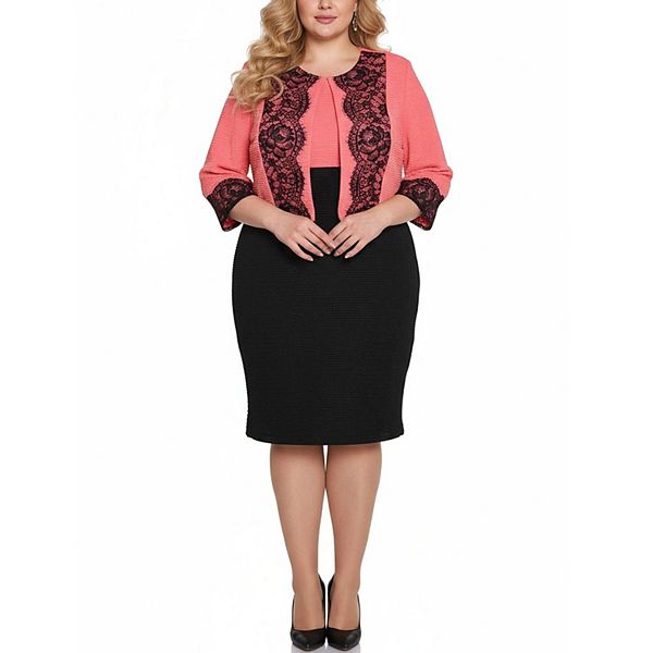 

Короткая куртка с длинными рукавами Plus size Ny Collection, Coral Black