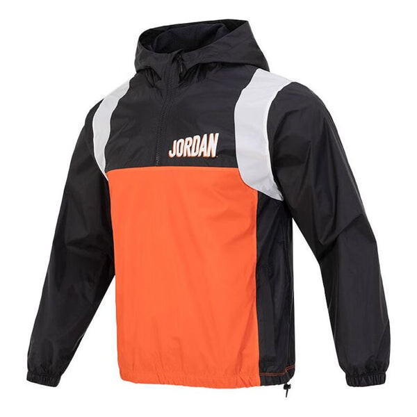 

Куртка Air Jordan Flight MVP Hooded Pullover Jacket 'Black Orange', черный