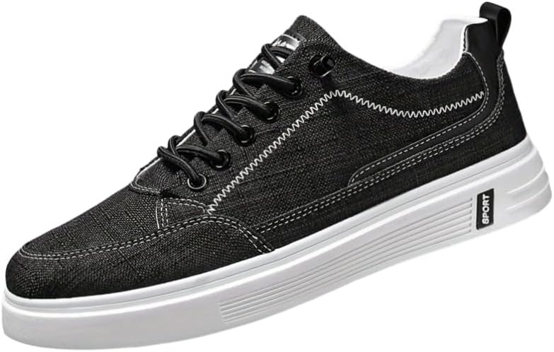 

Мужские низкие кеды для скейтбординга - дышащие спортивные кроссовки с модным стилем и легким комфортом Fusecottc, черный