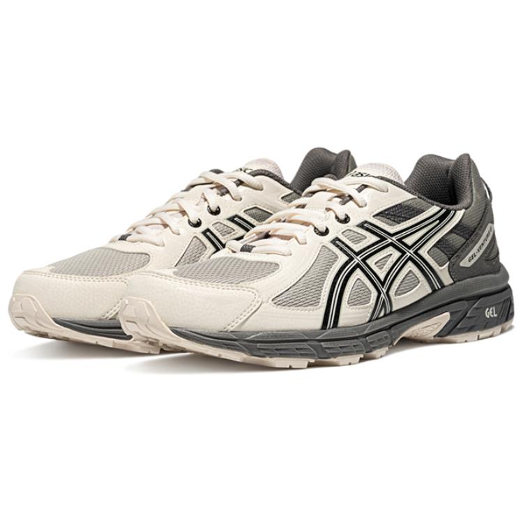 ASICS Gel-Venture 6 амортизирующие дышащие беговые кроссовки мужские серо-зеленые белые, цвет Gray Green White — фото 2