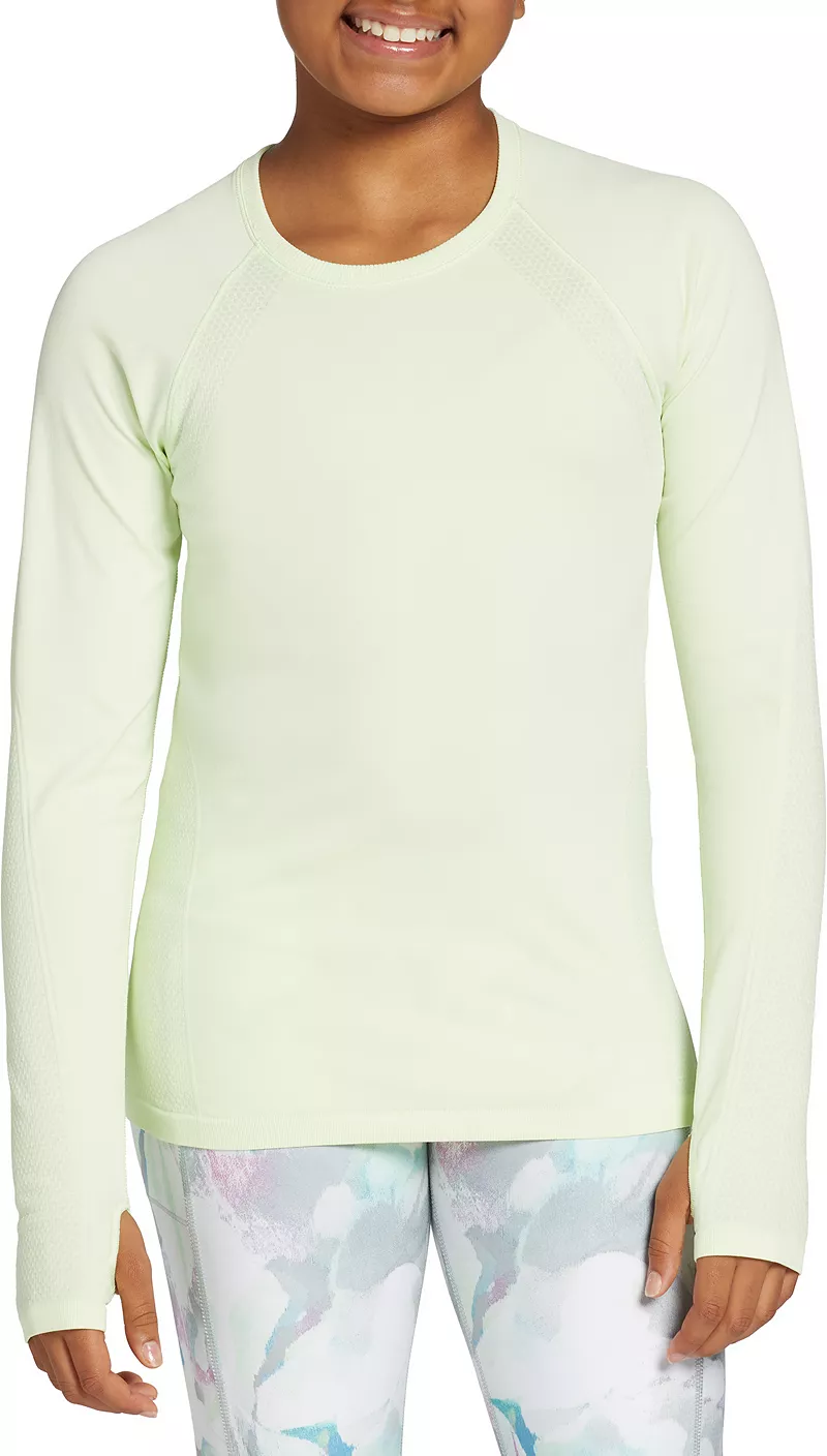 

Бесшовная футболка с длинными рукавами DSG Girls' Movement, цвет Aloe Green