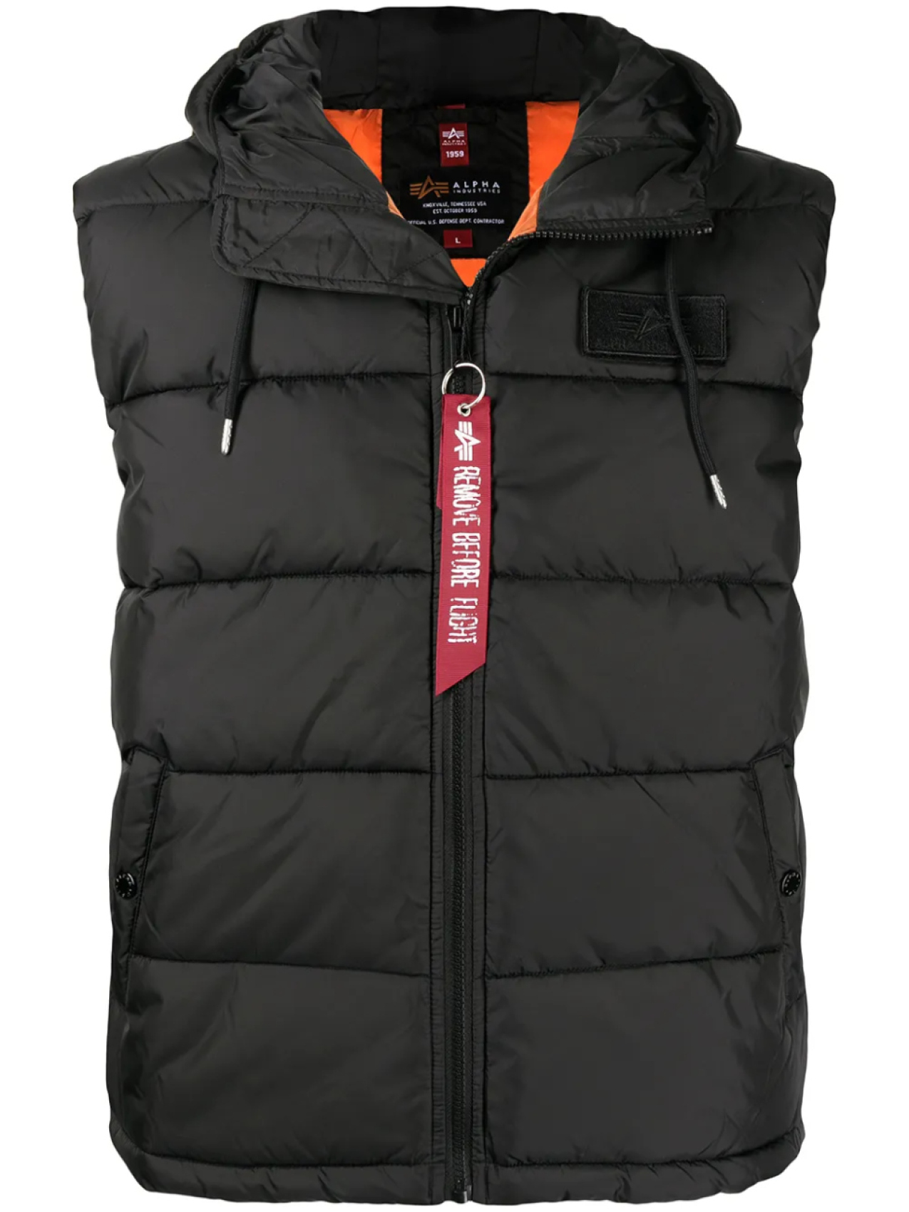

Alpha Industries дутый жилет с нашивкой-логотипом, черный