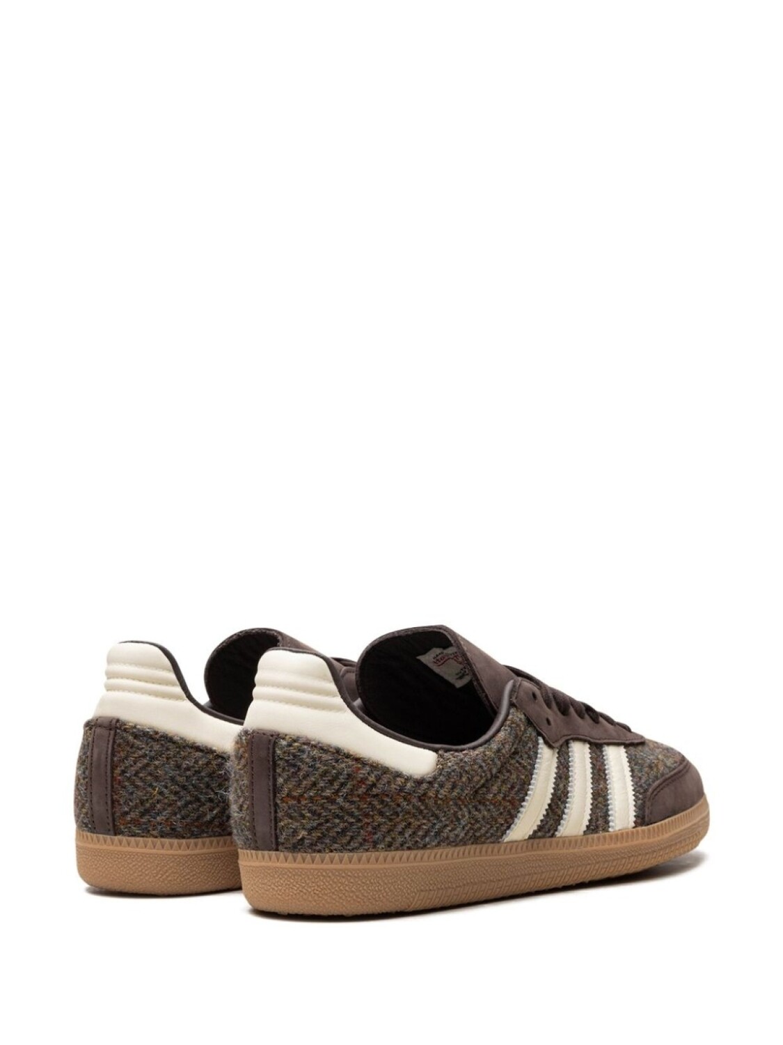 Кроссовки adidas Samba OG Tweed Pack "Темно-коричневый/Кремово-белый/Камедь", коричневый — фото 2