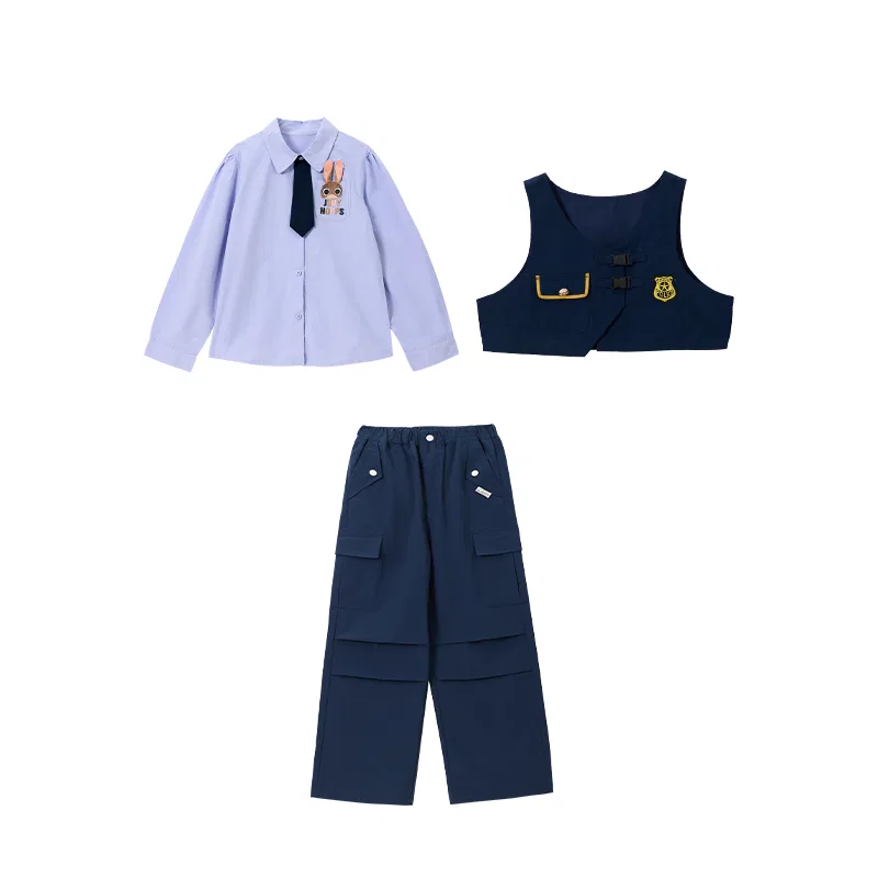 Детский спортивный костюм-тройка Casual Sportswear Zootopia весна-осень Disney, Blue Judy