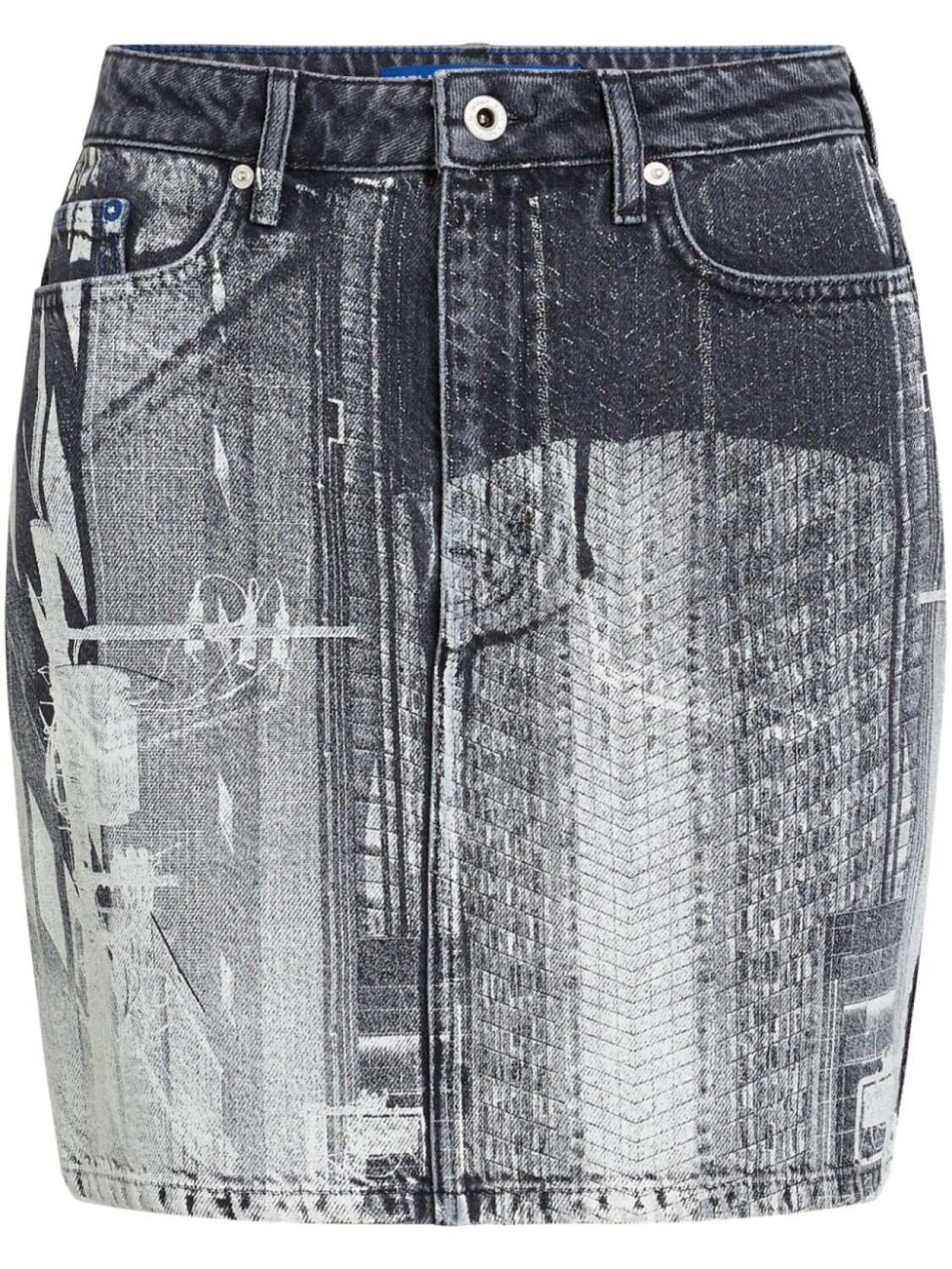 

Karl Lagerfeld Jeans юбка мини с принтом Tokyo, серый