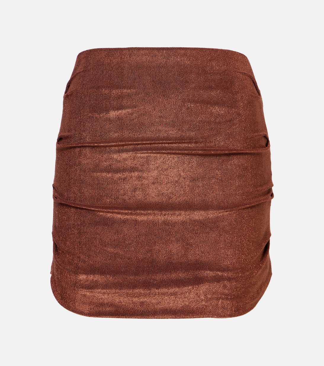 

Мини-юбка из махровой ткани с рюшами от Thea Jade Swim, Espresso