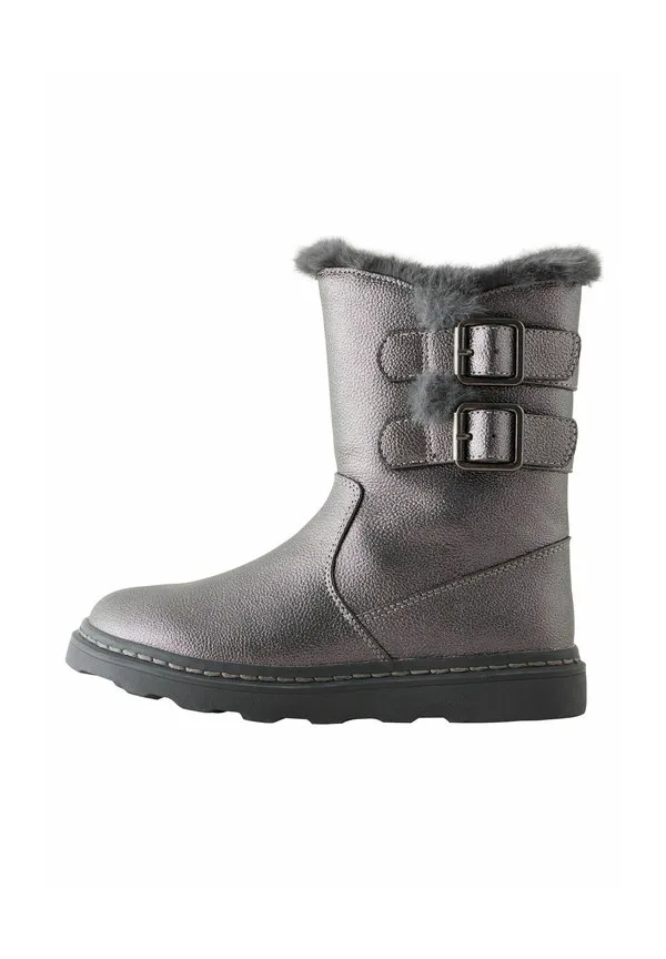 Зимние ботинки с широкой колодкой и пряжкой Next, Pewter Grey