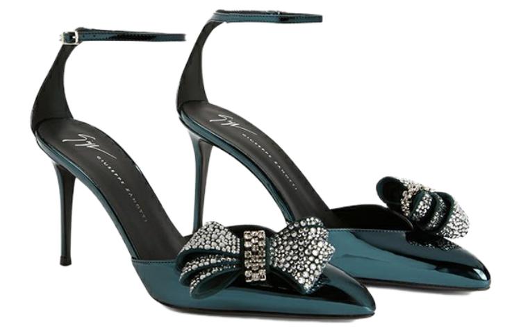 Мартина 90 мм туфли-лодочки с кристаллами Giuseppe Zanotti, зеленые — фото 3