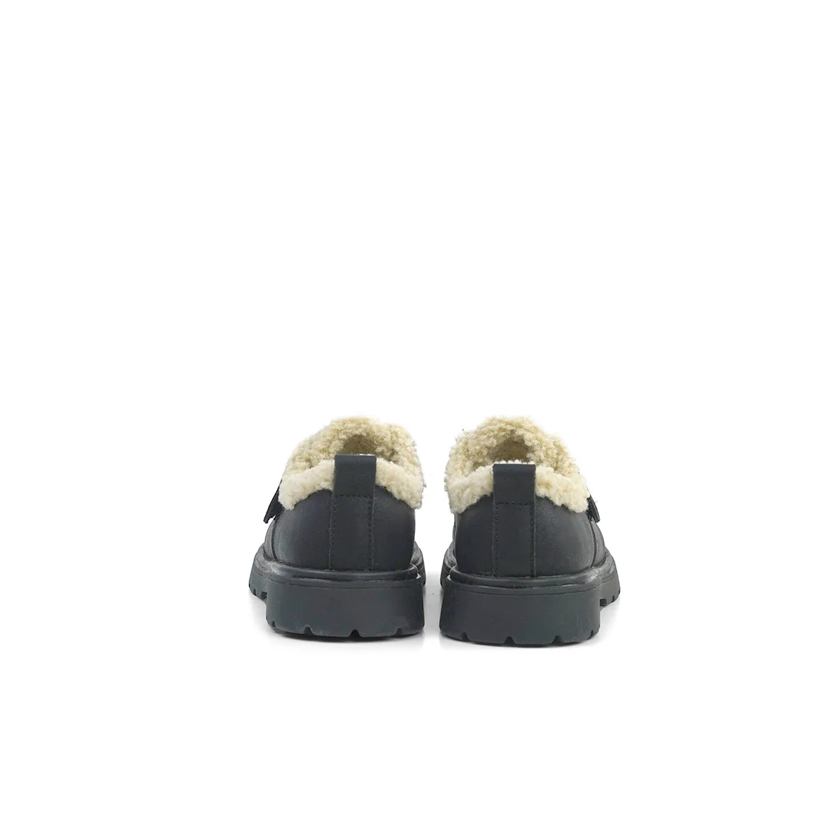 Детские кожаные туфли fashion slip resistant thermal low top XIAOZHUBANNA, Coffee — фото 4