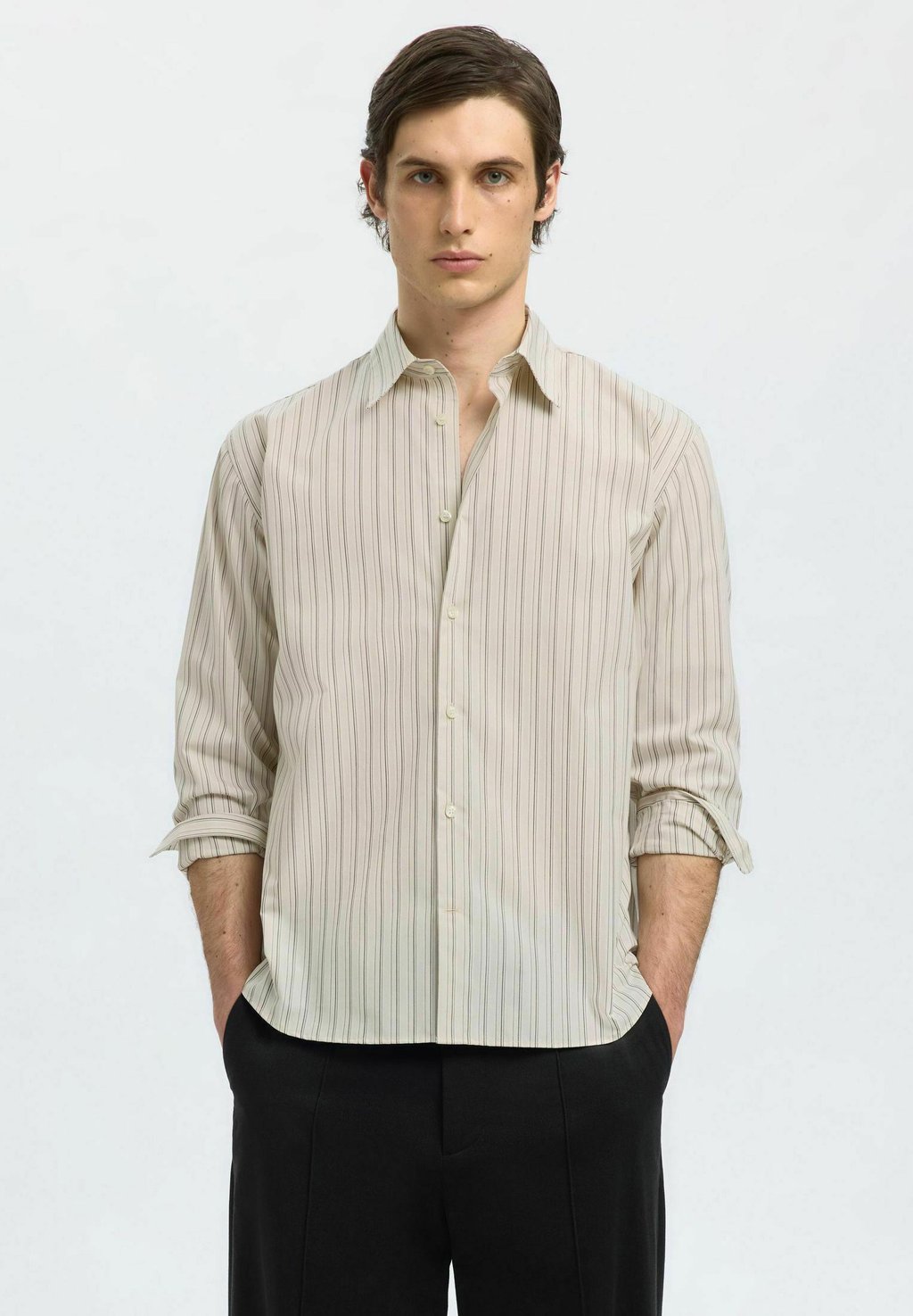 

Рубашка SLHRELAXBEN STRIPE Selected Homme, бежевый
