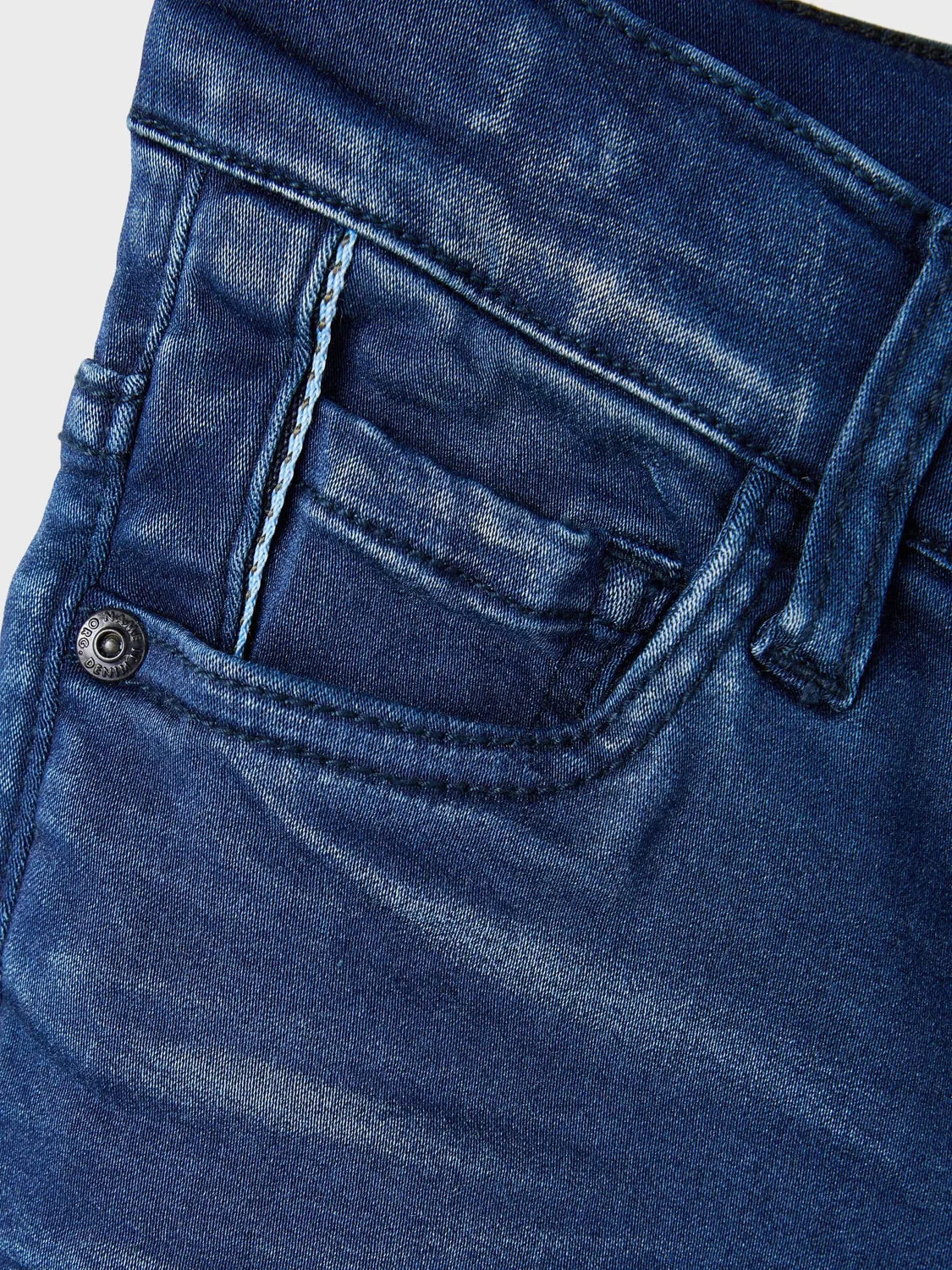 Джинсы slim fit, Name it, dark blue denim — фото 3