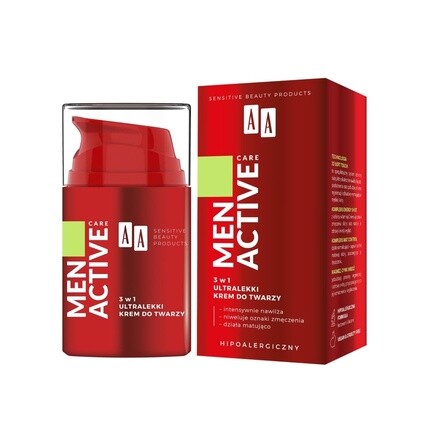 

AA Men Active Care 3в1 Легкий крем для лица 50 мл