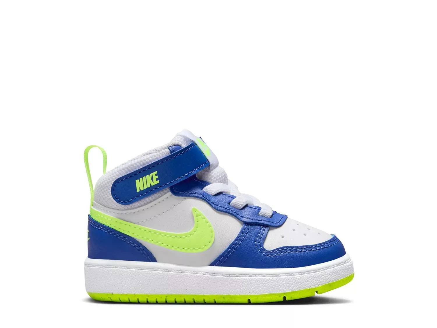 

Кроссовки Nike Court Borough Mid 2 — детские, белые/зеленые/синие