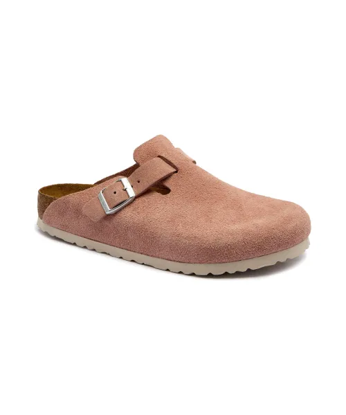Босоножки-Мюли Boston с мягкой стелькой из кожи Birkenstock, розовый