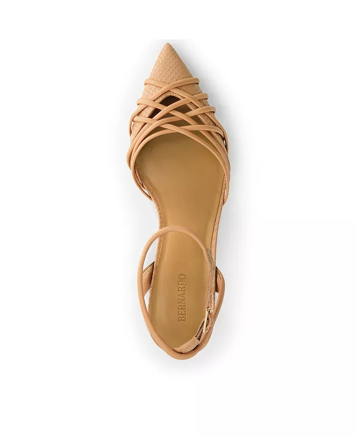 Бернардо Minu Туфли-лодочки на низком каблуке Bernardo Footwear, коричневый/бежевый — фото 2