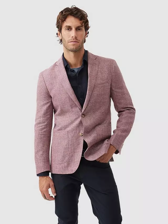 

Блейзер Rodd & Gunn The Cascades Slim Fit Wool & Linen Blend, цвет rose