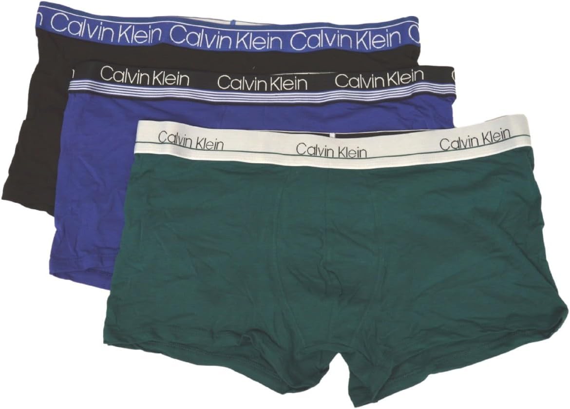 

Мужские боксеры Calvin Klein CK, комплект из 3 шт., эластичный хлопковый трикотаж с фиксатором, 3 шт., Jgo Black W - Spectrum Blue Wb - White Logo