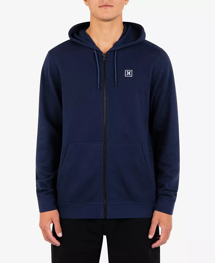 

Мужская худи с логотипом Icon Chest на молнии Hurley, синий
