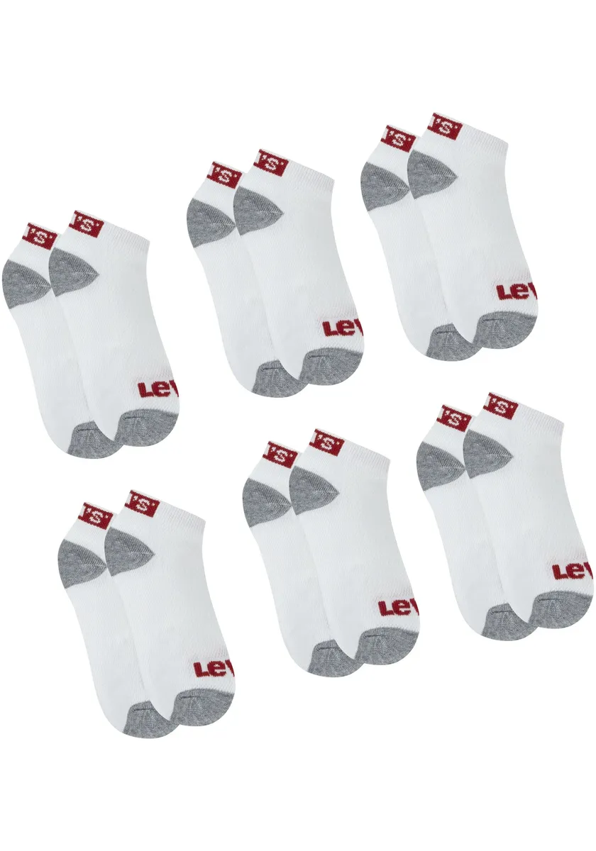 Детские короткие носки Levi's "LHN BOX TAB LOW CUT 6PK MarkeL" (упаковка, 6 пар), УНИСЕКС Levi'S Kids, белый — фото 2