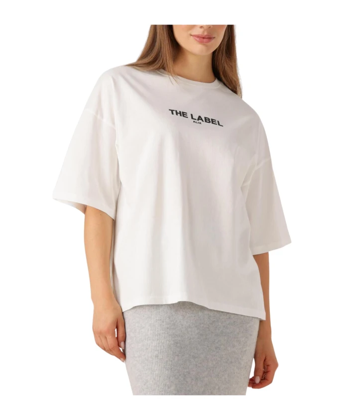 

Белая вязаная базовая футболка для женщин Alix The Label, белый