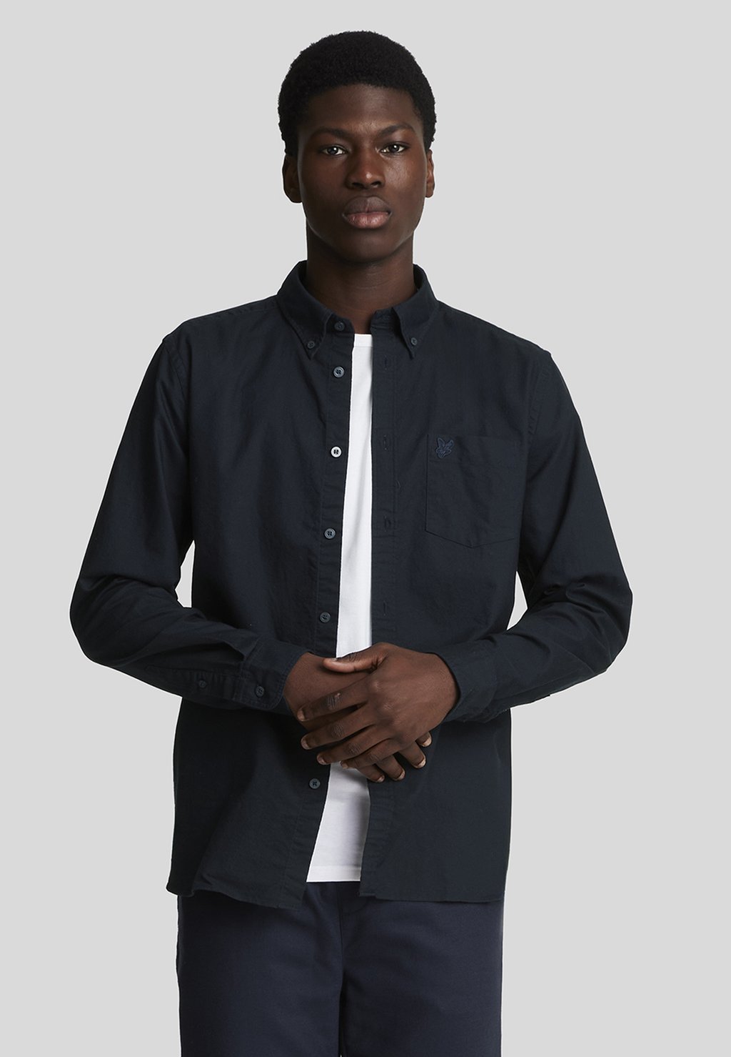 

Рубашка TONAL EAGLE PLAIN OXFORD Lyle & Scott, темно-синий