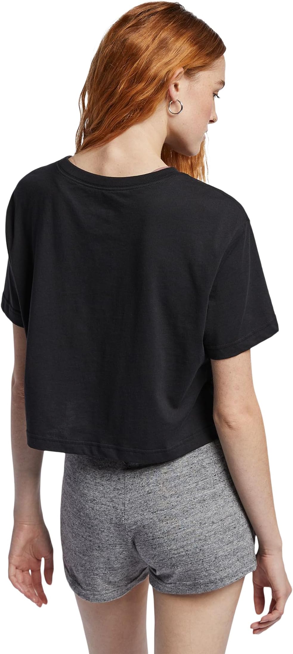 Футболка Nike Sportswear Essential Club Cropped Logo T-shirt, черный/белый — фото 2
