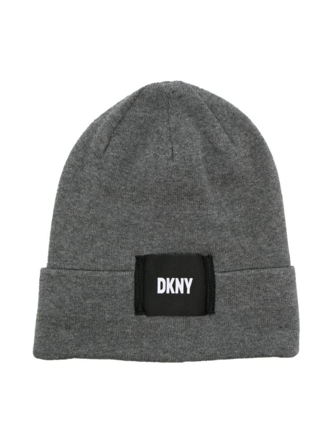 

DKNY шапка бини с нашивкой-логотипом, серый