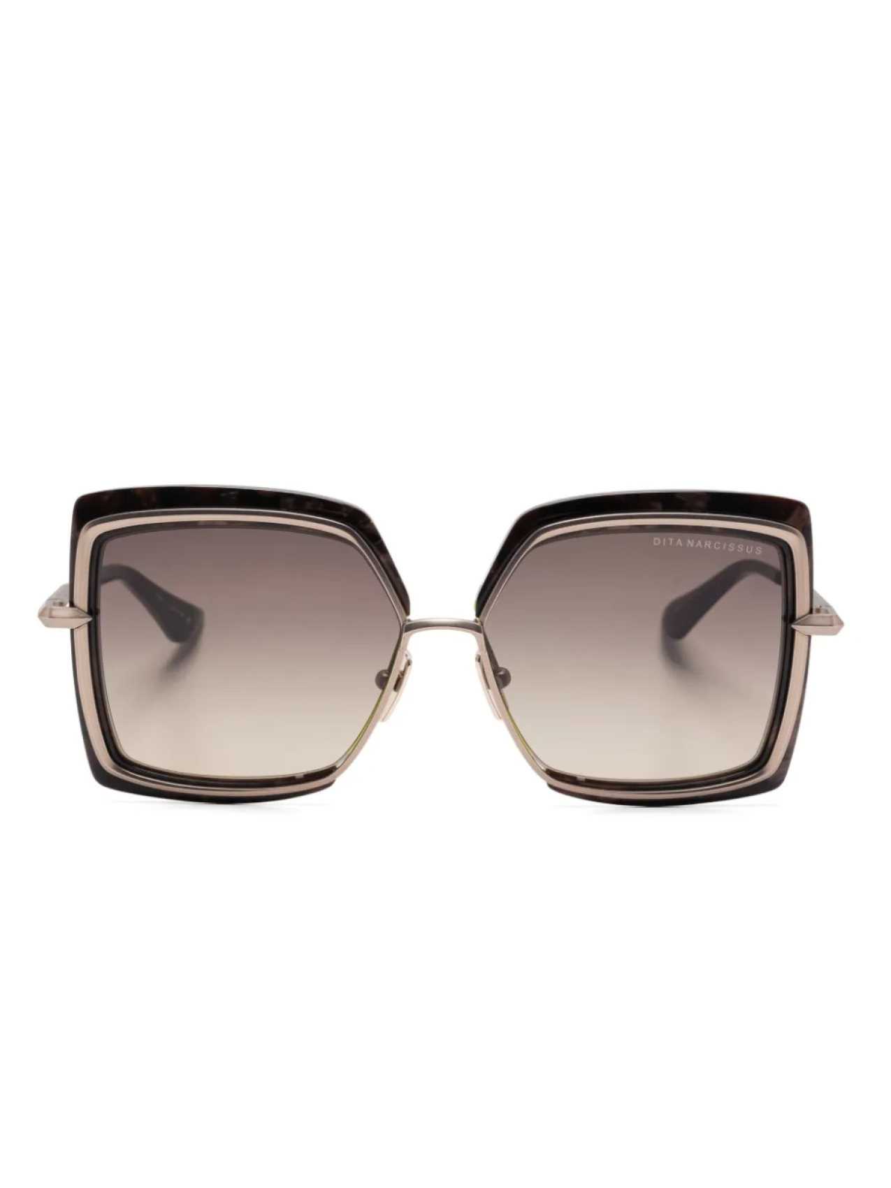 

Dita Eyewear солнцезащитные очки в массивной оправе, коричневый