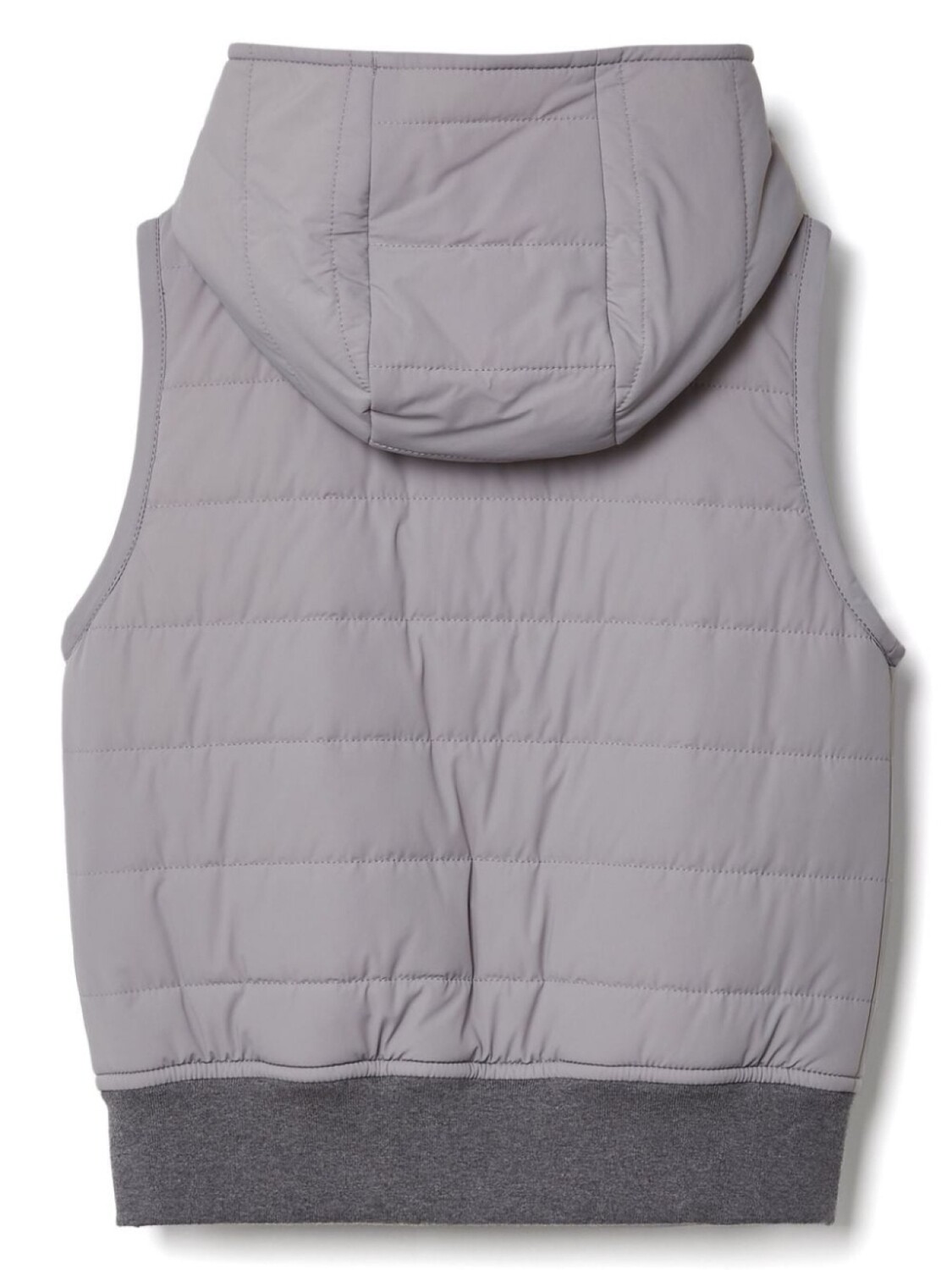 Brunello Cucinelli Kids стеганый жилет на молнии, серый — фото 2