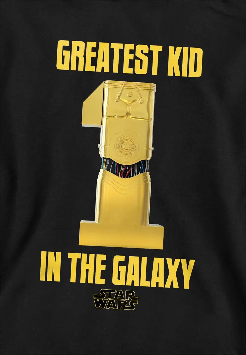 Детская толстовка Star Wars C-3PO, Disney, черный — фото 2