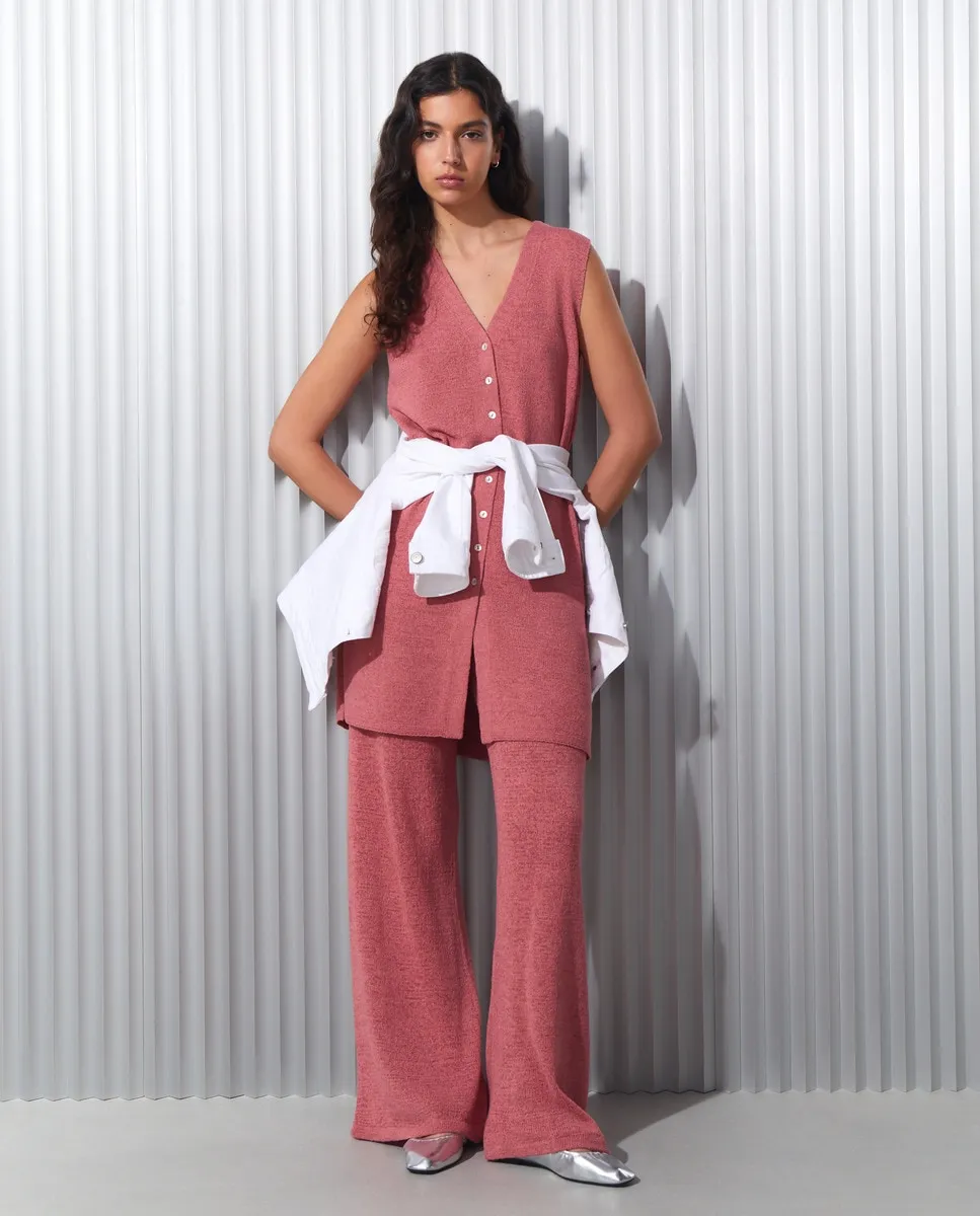 

Женские брюки из ленточной вязки Easy Wear, коралловый