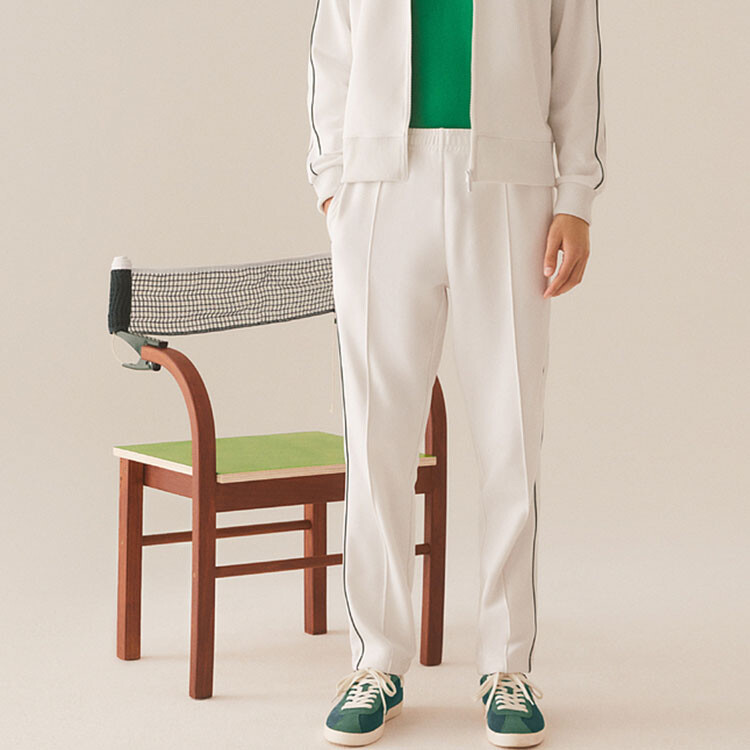 Повседневные брюки мужские Off White Lacoste, кремовый — фото 2