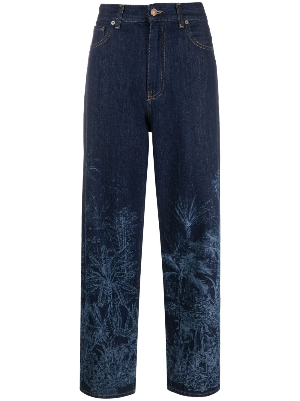 

Прямые джинсы Jungle Toile de Jouy Alanui, синий