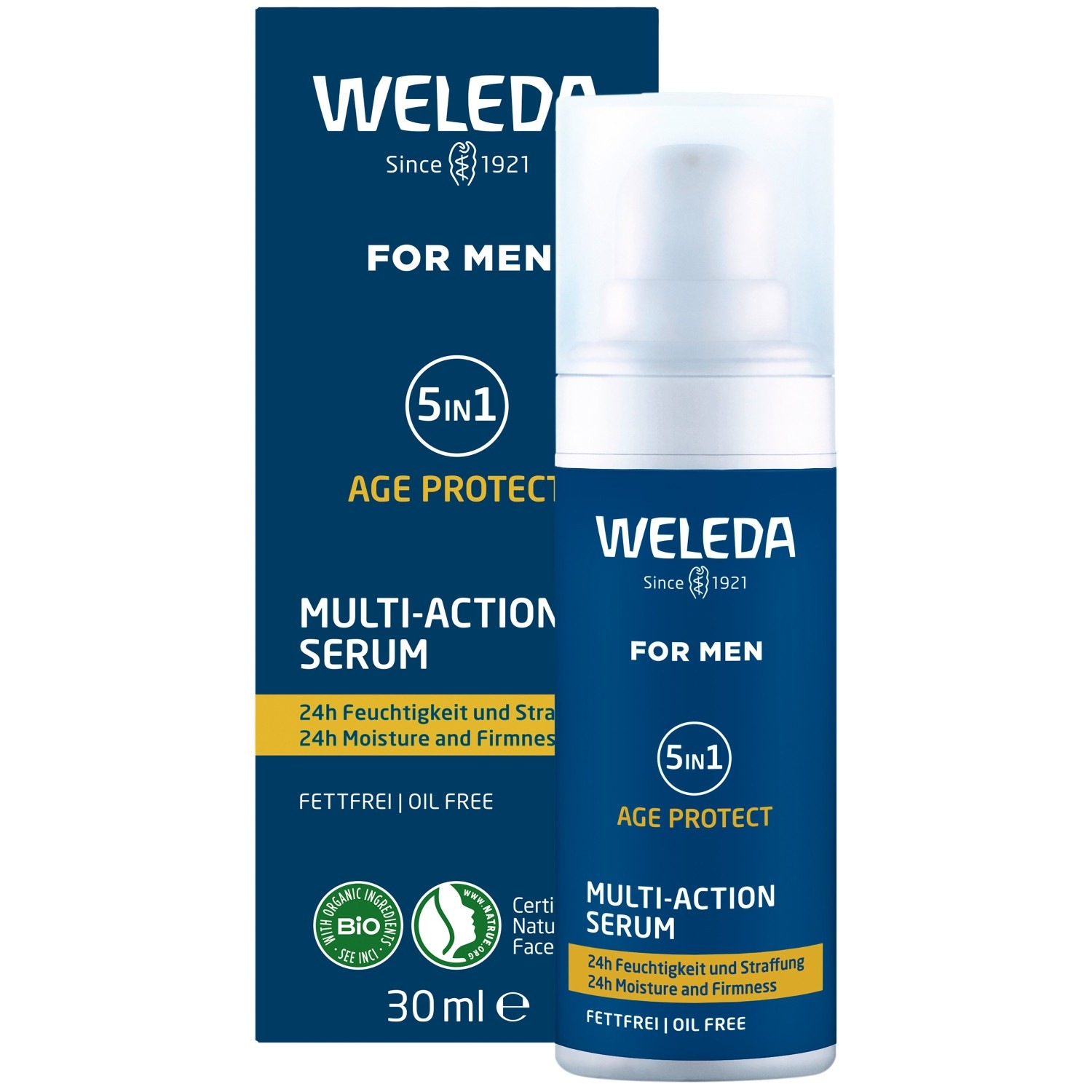 

Сыворотка для лица for men 5in1 age protect multi-action serum Weleda, объем 30 мл