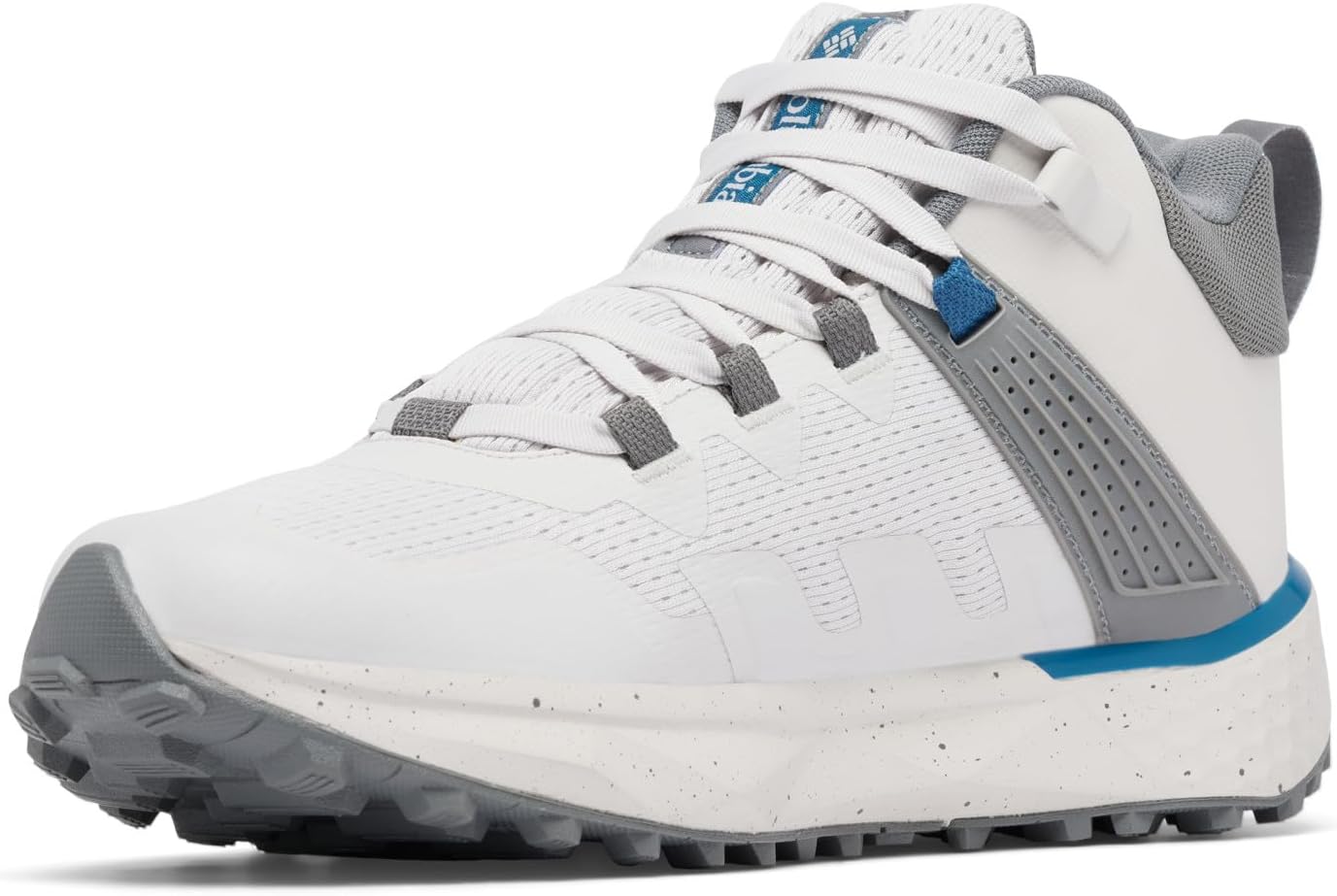 Мужские походные кроссовки Columbia Facet 75 Mid Outdry, Silver Grey/Phoenix Blue — фото 2
