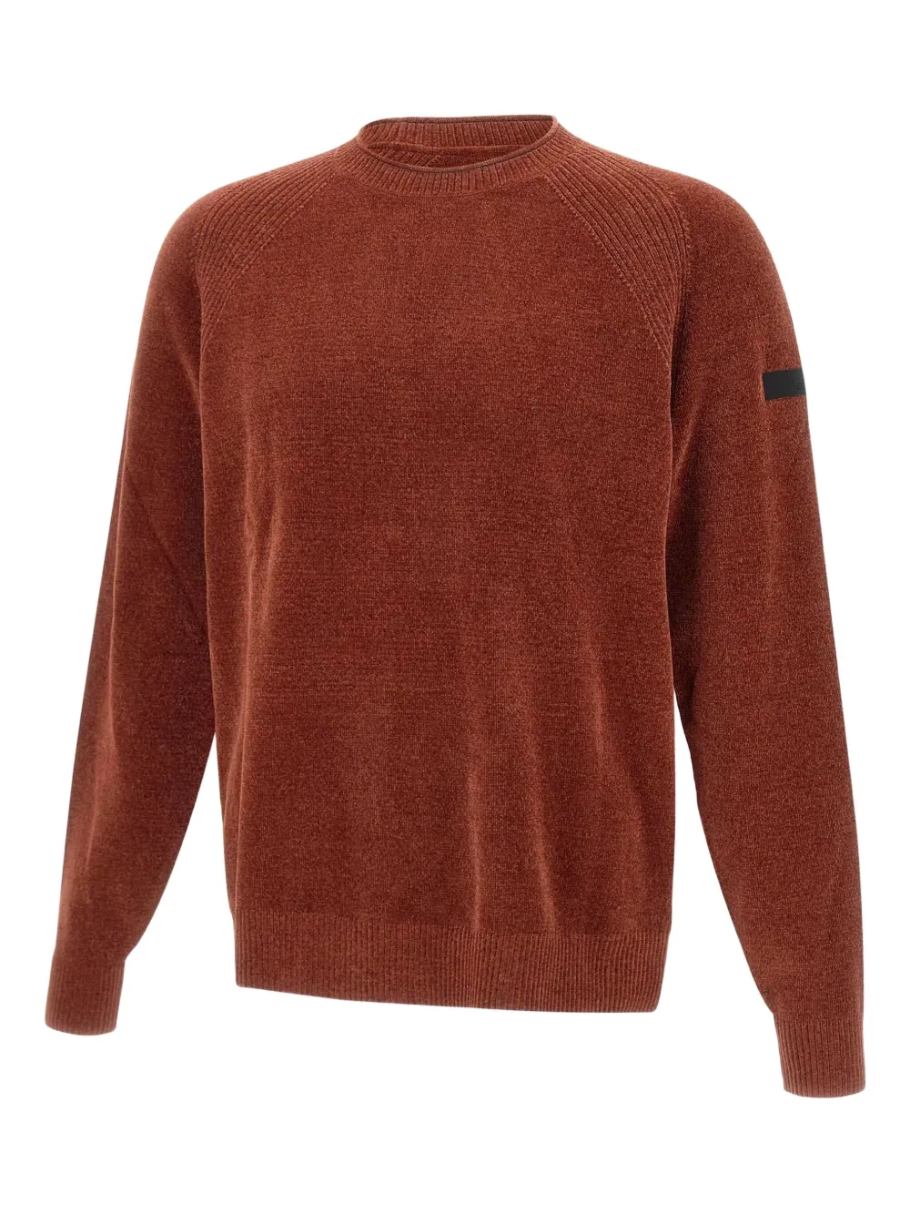 

Свитер с круглым вырезом и ребристыми деталями RRD, красный