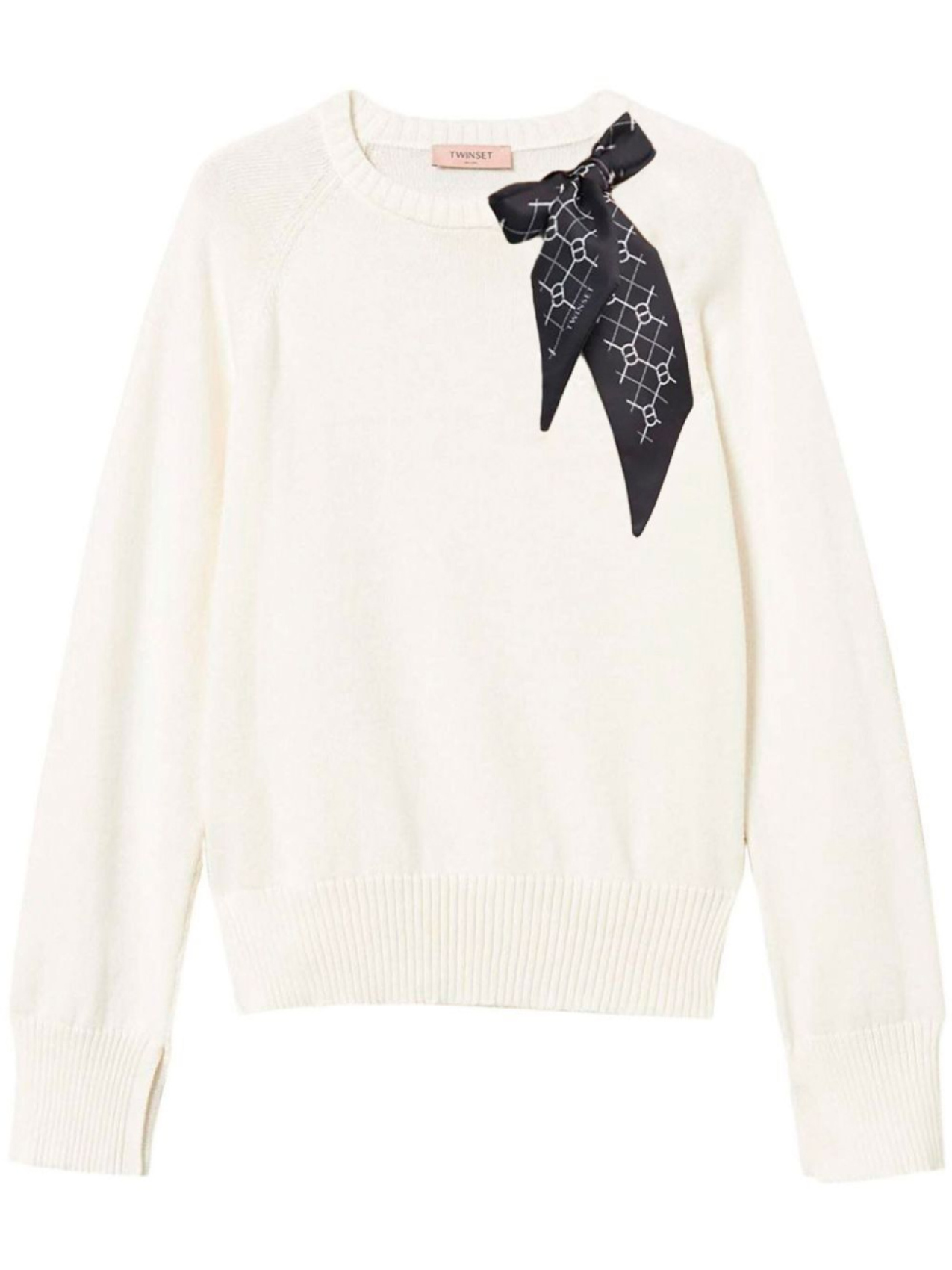 

TWINSET свитер с шарфом, белый