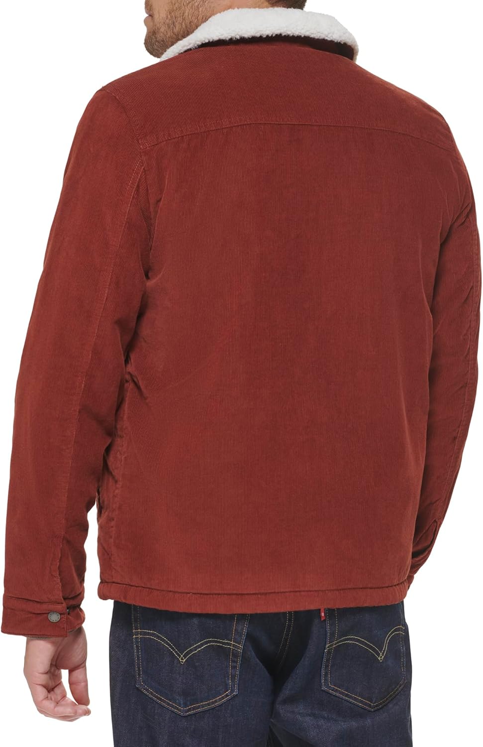 Мужская вельветовая куртка Levi's с подкладкой из шерпы (стандартные размеры, большие и высокие), Rust Corduroy — фото 4
