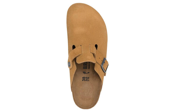 Тапочки boston suede embossed narrow fit 'butterscotch brown' Birkenstock, коричневый — фото 3