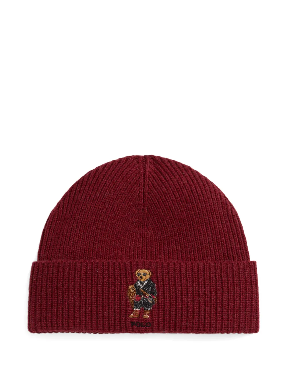 

Шапка бини в рубчик Polo Ralph Lauren, красный