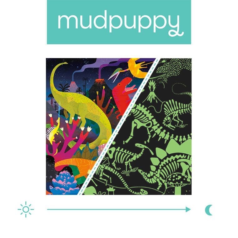 

Mudpuppy, пазл, семейка светящихся в темноте динозавров, 500 шт.