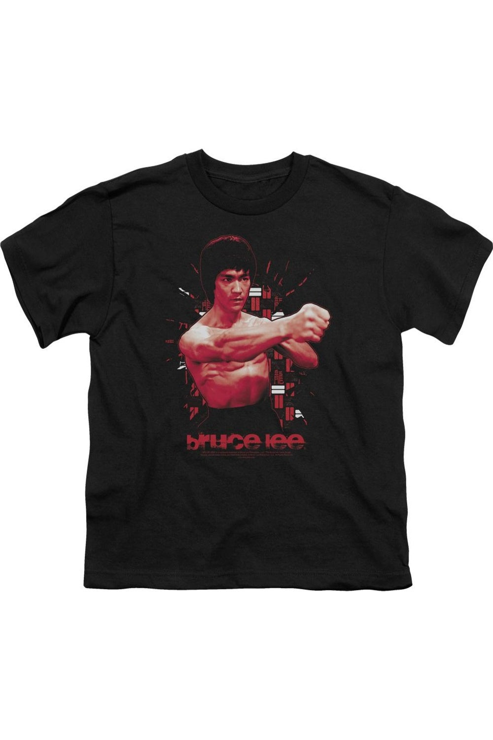 

Футболка с коротким рукавом для детей Bruce Lee The Shattering Fist Gildan, черный