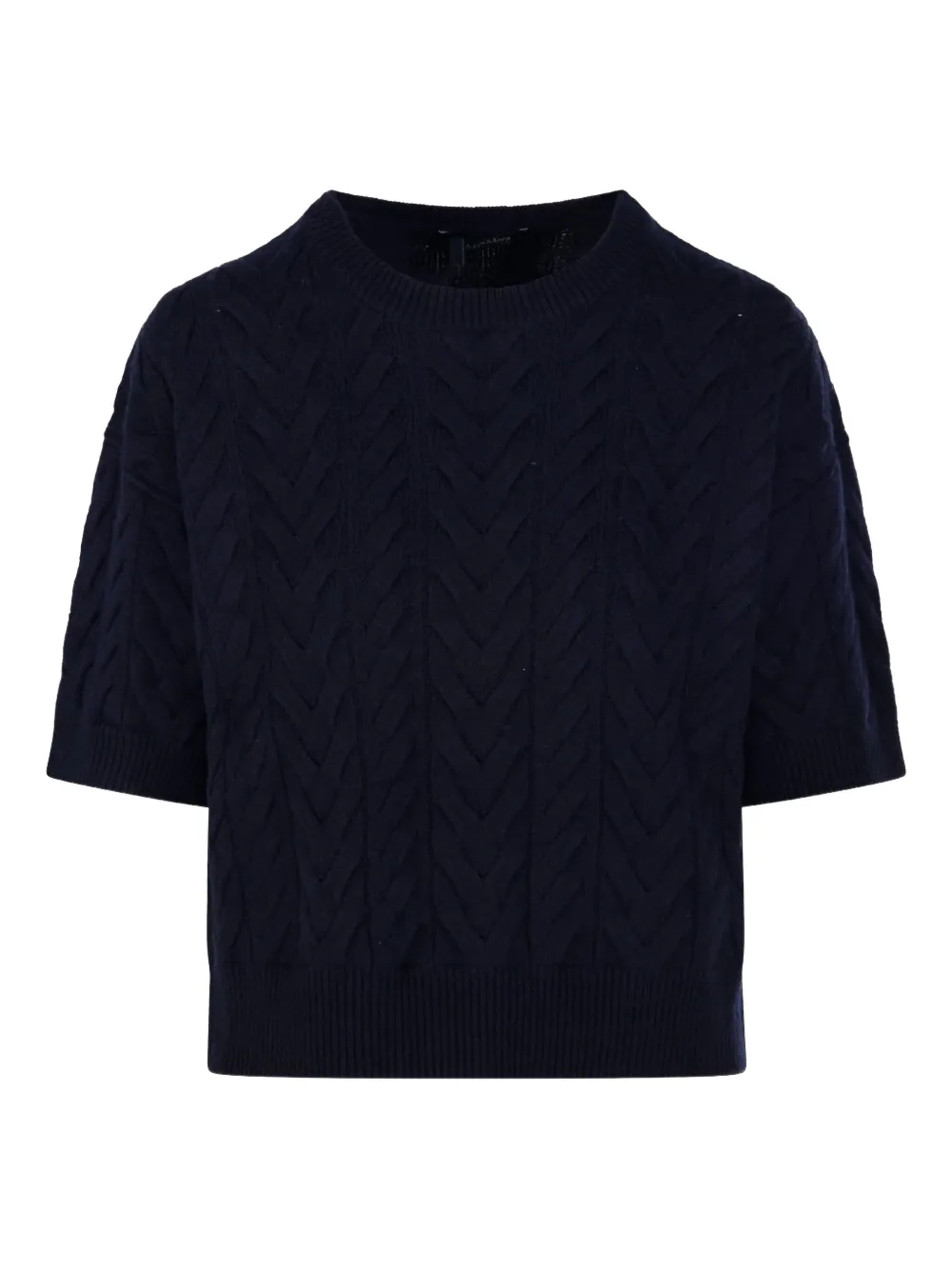 

Вязаный джемпер с короткими рукавами 'S Max Mara, синий