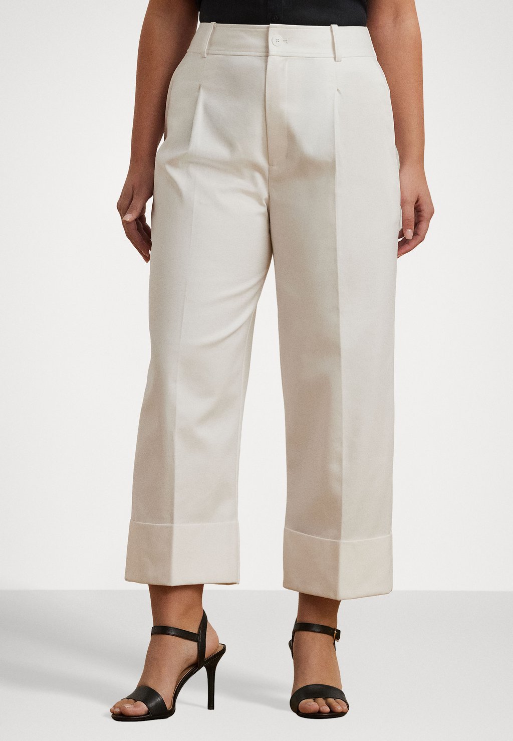 

Брюки DOUBLE FACED STRETCH COTTON PANT Lauren Ralph Lauren Woman, белый