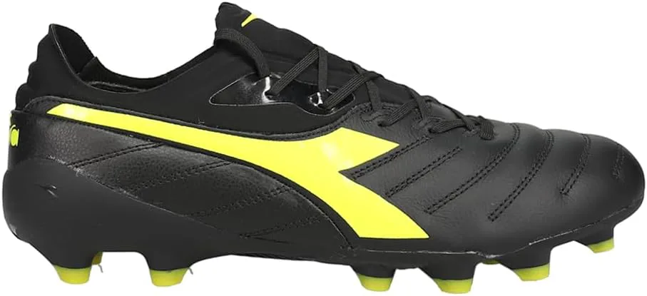 Футбольные бутсы Diadora Mens Brasil Elite Tech Lpx для твердого грунта - черные, черный